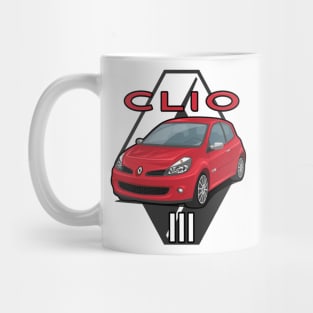 Clio III Car 3 Lutecia hatchback 2005 red Mug